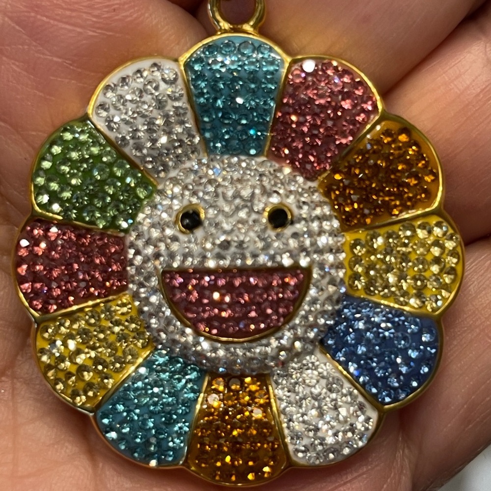 Colorful Happy Shiny Sun Chain with Pendant 14K Gold Plated - Picture 6 of 12